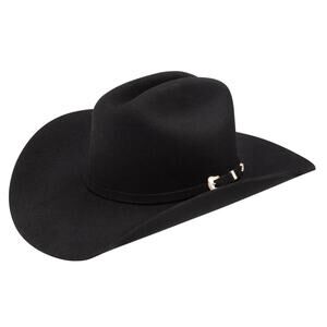 Stetson 3X Oak Ridge Wool Cowboy Hat Black Size 7 5/8 Used Western Hat